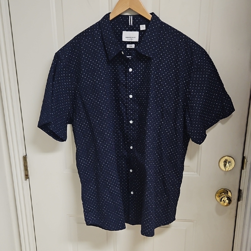 Big And Tall Paper Denim & Cloth Polka Dot Buttondown